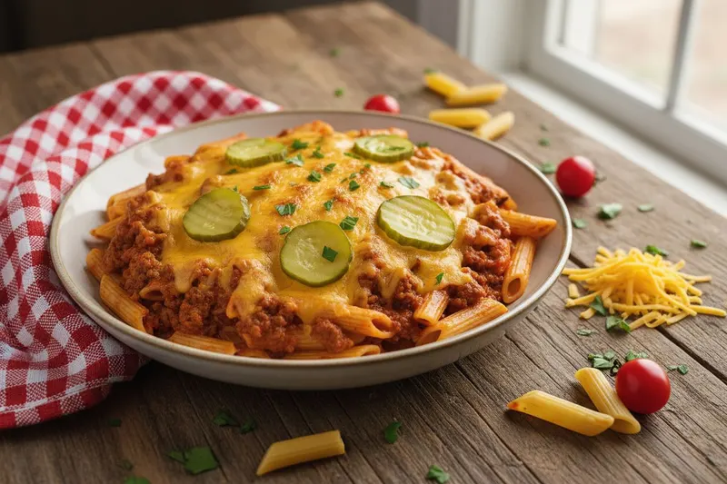 Juustoburgerpasta
