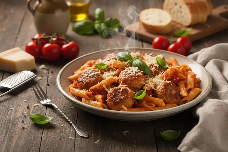 Lihapullapasta vartissa