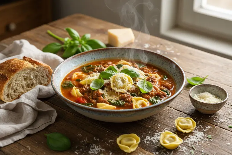 Makkara-tortellinikeitto