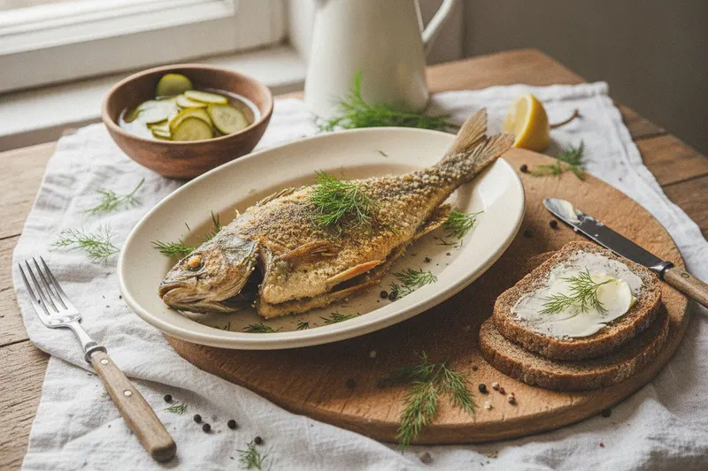 Pannuahvenet, mummonkurkut ja ruisleipä